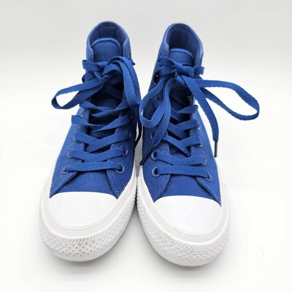 Converse Chuck Taylor II Lunarlon Blue Canvas High Top Sneakers Trainers, 5.5 - Picture 7 of 16